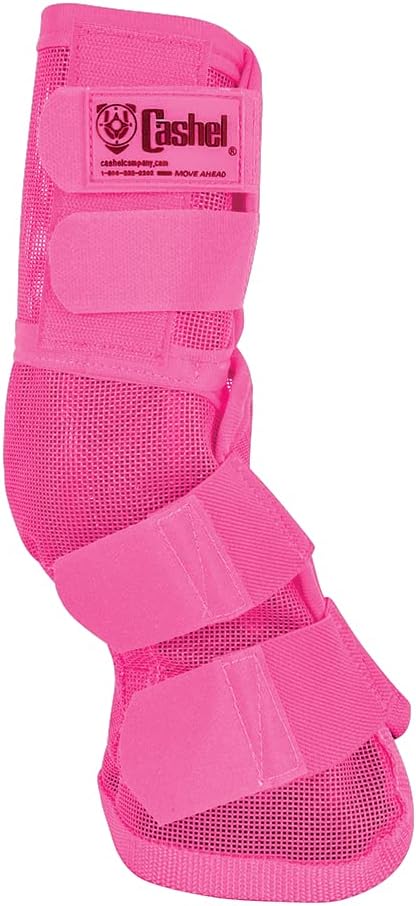 Cashel Crusader Leg Guard Fly Boots, Pink, Horse