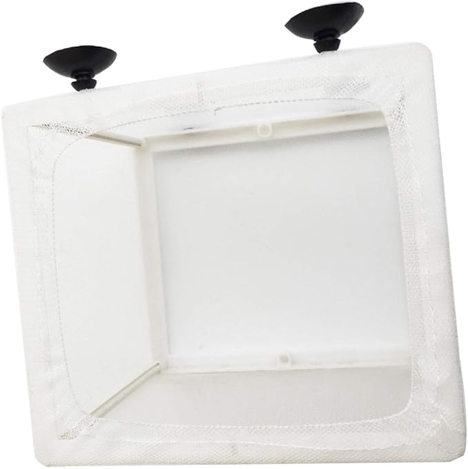 2Pcs White Nylon Mesh Fish Fry Hatchery Breeder Box Separation Net