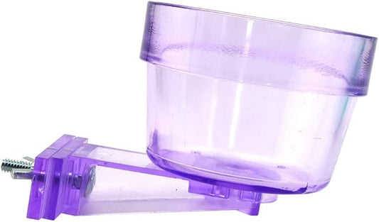 Lixit Quick Lock Removable Cage bowls for Rabbits, Birds, Dogs, Cats, Gunea pigs and Other Small Animals. (Purple, 10oz)