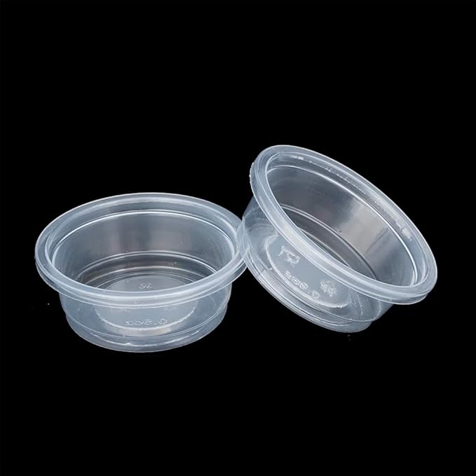 0.5oz Crested Gecko Food and Water Feeding Cups, Reptile Feeder Bowls, for Lizard and Other Small Pet Ledge Accessories Supplies (100 Cups)