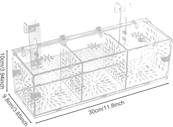 DONGKER Fish Separation Breeder Box,Acrylic Aquarium Fish Breeding Box with Suction Cup for Aquarium Fish Tank