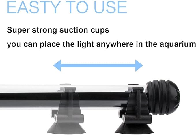 LED Aquarium Light, 23 inches Fish Tank Light RGB Color Underwater light Submersible Crystal Glass Lights, 33 LED Beads, Brightness Adjustable Memory Function, LED Light bar Stick for Fish Tank