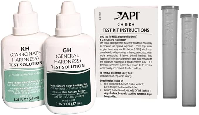 API GH & KH TEST KIT Freshwater Aquarium Water Test Kit, 2.5 oz.