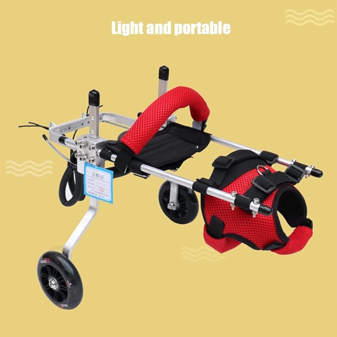 Cat Wheelchair Adjustable 2 Wheels Pet Wheelchair Lightweight Cat Barrier Wheels for Rehabilitation Aid for The Back Legs of Aging, Disabled, Injured, Arthritis, Weak Cats/Pets (XS)