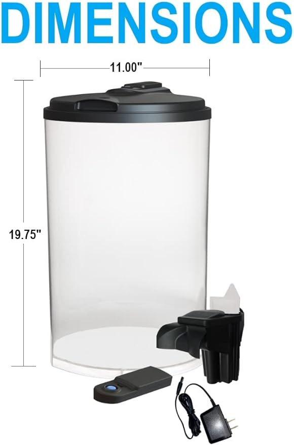 Koller Products Plastic 6-Gallon AquaView 360 Aquarium Kit for Tropical Fish, Betta Fish with LED Lighting and Power Filter Clear, 4-Piece Set