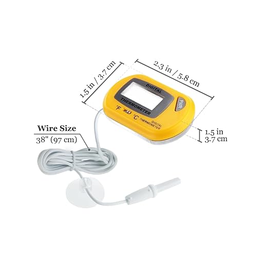 SunGrow Reptile Digital Thermometer, Waterproof Sensor Probe Monitors Temperature Accurately, Includes Replaceable Batteries, Easy to Read Display