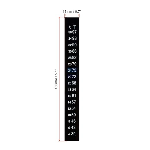 PATIKIL Aquarium Thermometer Sticker, 2Pcs Fish Tank Thermometer Stick On Betta Fish Tank Digital Water Temperature Strips Adhesive for Terrarium Tank Brewing Wine, 4-36℃