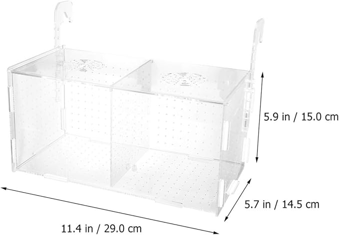 POPETPOP Fish Box/Fish Breeding Box Floating Durable Transparent Breeding Box Fish Hatchery Fish Tank for Aquatic Shop Aquarium