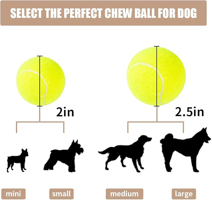 Dog Tennis Balls 16 Pack Easy Catch Pet Dog Tennis Balls for Dogs Interactive Dog Balls Toys for Medium Dogs and Small Dogs Standard Size Tennis Balls for Toss and Fetch Game(2.5 inch)