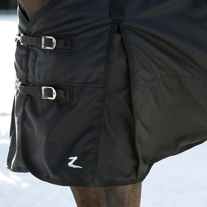HORZE Nevada 1200D Lightweight Waterproof Horse Turnout Rain Sheet (No Fill) - Black - 75 in