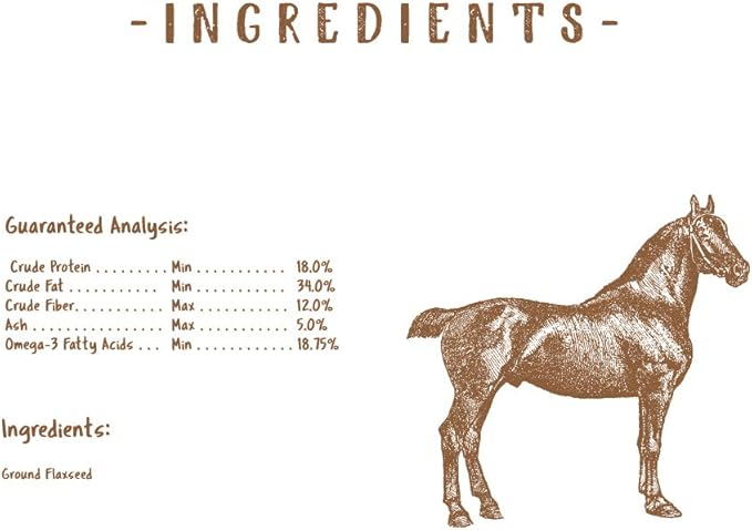 Manna Pro Simply Flax Supplement for Horses - Omega-3 Fatty Acids - 8 Pounds