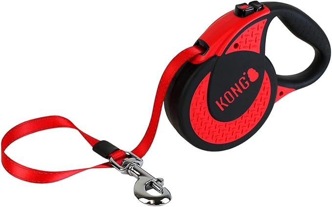 Alcott Kong Ultimate Retractable Dog Leash, Extra Large, Red, 16' Long