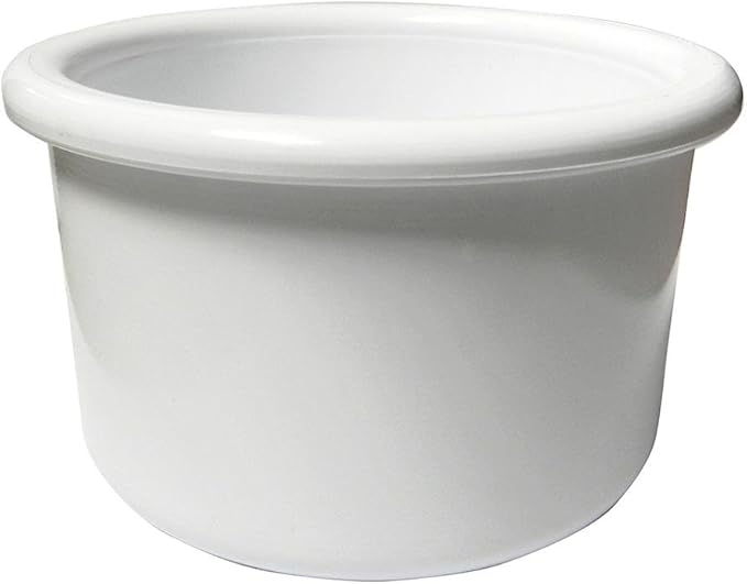 Crock-Style White Plastic Bird Dish 16 oz