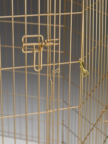 MidWest Homes for Pets Foldable Metal Dog Exercise Pen / Pet Playpen, Gold zinc w/ door, 24'W x 24'H