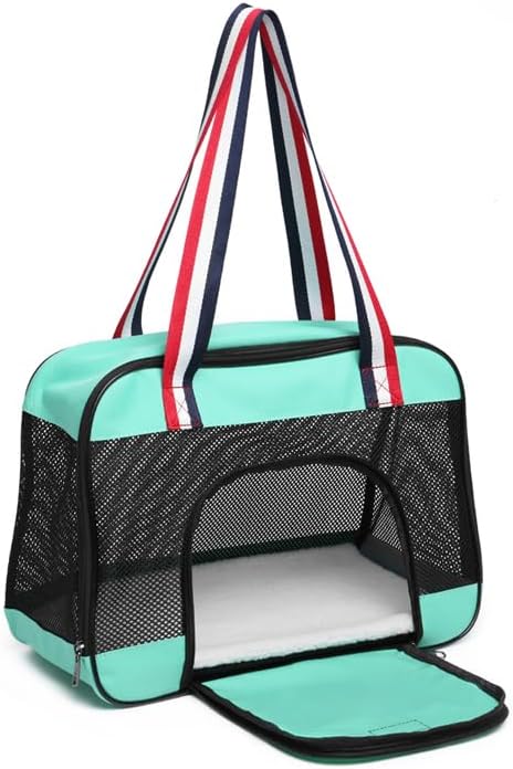 Green Small Dog Puppy Bag Cat Carrier Kitty Purse Pet's Totes Small Animals Bunny Rabbit Handbag Traveling Outdoor Go to The Vet Carry