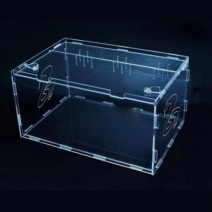 Reptile Terrarium Breeding Tank Acrylic Reptile Breeding Box (spider, tarantula, snake, lizard) Small Animal Viewing Box. 11.81 "x9.7 x7.6 (Type B)