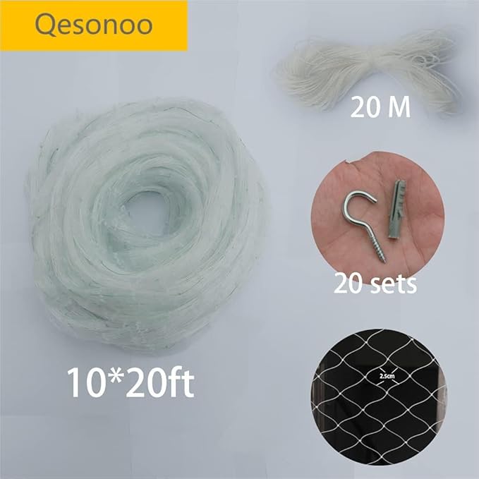 Cat Balcony Net Cat Anti-Fall Fence Net Dog Fence Nets Transparent Nylon Pet Mesh Fence Anti-Fall Netting for Balcony Window Stairs Netting for Balcony Window Stairs (10*33ft(3*10 Meters))