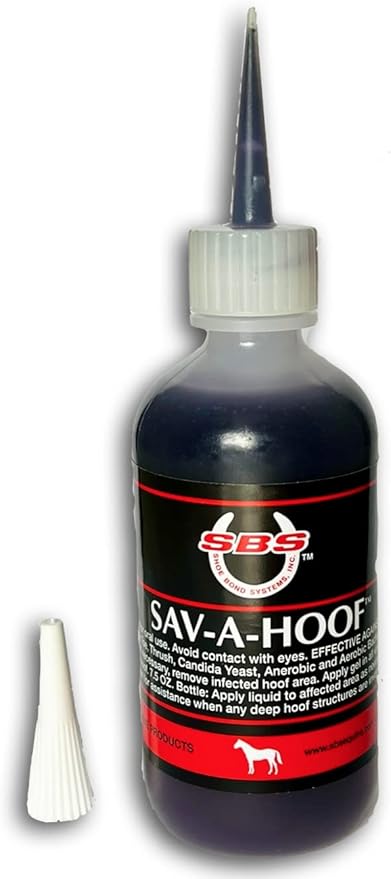 SBS Equine | SAV-A-HOOF Gel II | Hoof Treatment | Long-Lasting Time Release Formula | No Messy Waste or Run-Off (4 Fluid Oz)