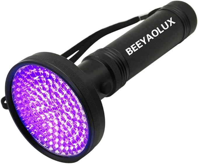 UV Black Light Flashlight 128 LED UV Light, Blacklight for Home & Hotel Inspection, Pet Dog Cat Urine & Stains - Ultra Intensity 23W 385-395nm LEDs Spot Counterfeit Money, Leaks, Scorpions!