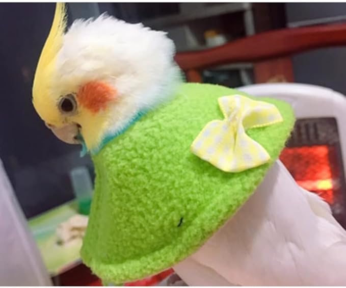 Bird Collar - Anti-Bite Elizabethan Recovery Cone Feather Plucking Protector Skin-Friendly Neckwear for Parakeets Conures Cockatiels and Small Animals Chinchilla Hamster (M,4 Packs)