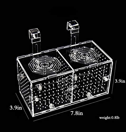 Hamiledyi Aquarium Breeding Isolation Box Acrylic Fish Tank Acclimation Hatchery Incubator Holder Divider for Guppy Shrimp Clownfish Fishes