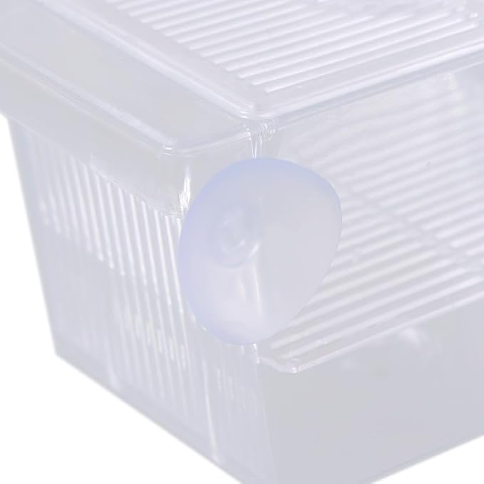 Fish Breeding Box Acrylic Hatchery Incubator Tank with Suction Cups Clownfish Incubator for Baby Fish Shrimp and Guppy