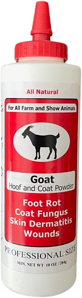 Goat Hoof & Coat Powder - for Wound Care, Foot Rot, Skin Problems - All Natural, Non-Caustic, Easy to Use (10 oz)