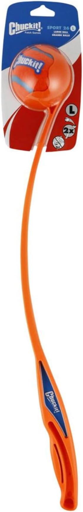 ChuckIt! Sport 26L Dog Ball Launcher, 26" Length, Includes Large Ball (3") For Dogs 60-100 Pounds