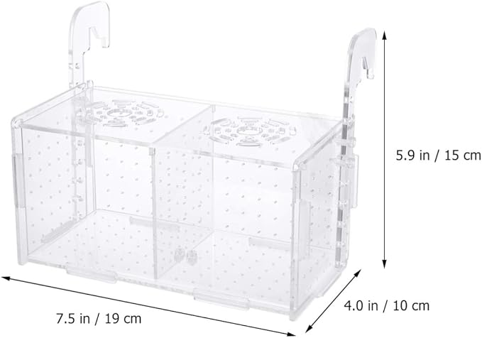 POPETPOP Fish Breeding Box - Box for Fish Tank Acrylic Fish Box Fish Acclimation Box Hatchery Incubator Aquarium Box for Small Fish Shrimp