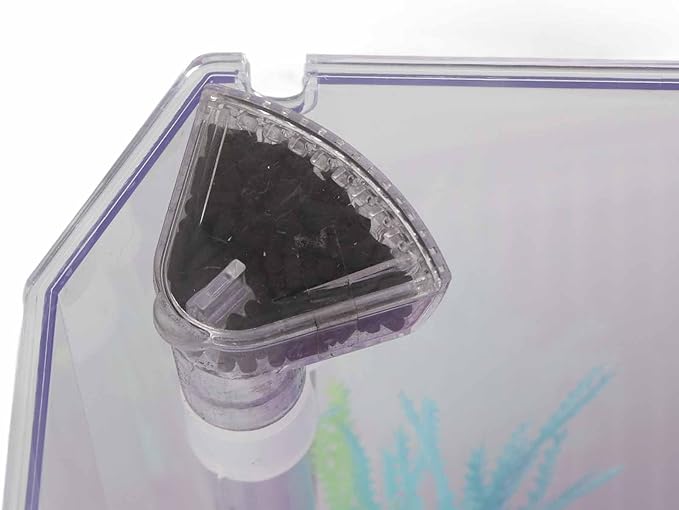 Yctze LED Acrylic Aquarium Fish with Three Divisions Breeding Isolation Box and Kit - Ideal for Small Fish, Betta Fish, Dual and Mini Aquarium Environment ()