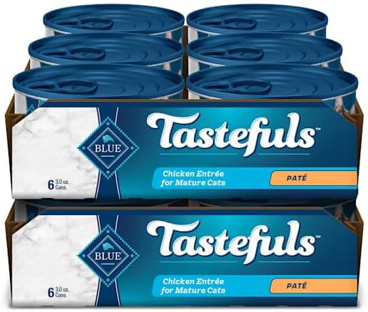 Blue Buffalo Tastefuls Chicken Entree Mature Wet Cat Food Pate, 3 oz., Case of 12