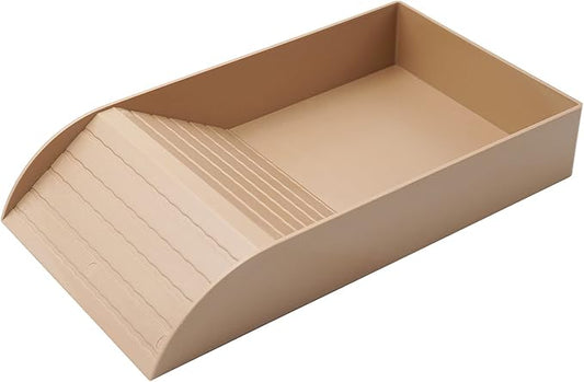 Reptile Tortoise Turtle Feeding Dish with Ramp and Basking Platform, Plastic, 14.17 in L x 7.87 in W x 2.44 in H
