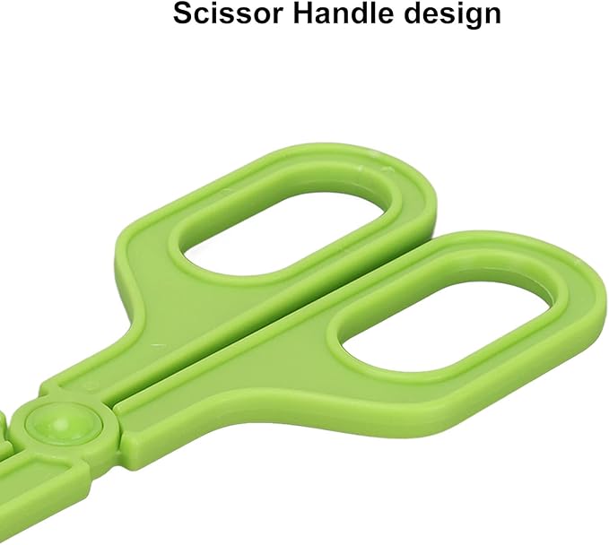 GLOGLOW Reptile Feeding Tool, Reptile Feeding Clamp Reptile Feeding and Cleaning Tool Reptile Poop Scoop with Vents for Tortoise (Green)