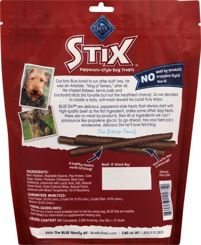 Blue Buffalo Stix Natural Soft-Moist Dog Treats, Beef Recipe 13-oz Bag