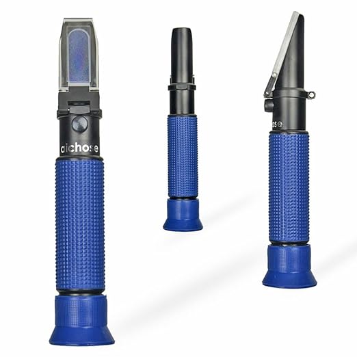 Salinity Refractometer for Seawater and Marine Fishkeeping Aquarium, Saltwater Pool, with ATC Function, Dual Scale: Salinity 0-100‰ and Corresponding Specific Gravity