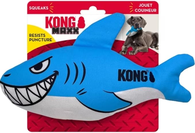 KONG Maxx Ballistic 2 Layered Assorted Tough Dog Toy (Shark, Medium)