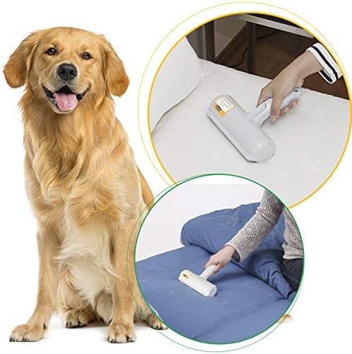 Nado Care Pet Hair Remover Roller - Lint Roller for pet Hair - Self Cleaning Dog & Cat Hair Remover - Remove Dog, Cat Hair from Furniture, Carpets, Bedding, Clothing and More. White