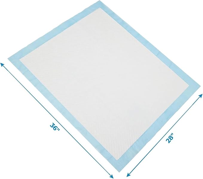 Best Pet Supplies, XL (36" x 27.5") Disposable Puppy Pads for Whelping Puppies and Training Dogs, 50 Pack - Ultra Absorbent, Leak Resistant, and Track Free for Indoor Pets - Baby Blue