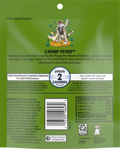 Temptations Mixups Cat Treats Catnip Fever Flavor, 6.3 Ounce (Pack of 10)