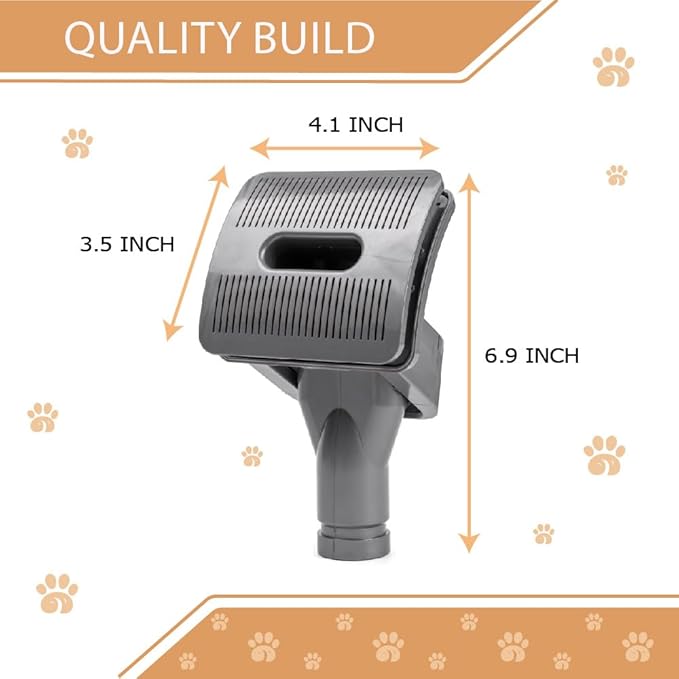 Pet Grooming Kit - Compatible with Dyson V7, V8, V10, V11, V12, V15 (Vacuum Not Included) - Brush Hair Remover for Dogs and Cats, Deshedding Tools, Undercoat Fur - Mess free Shedding Comb Kit