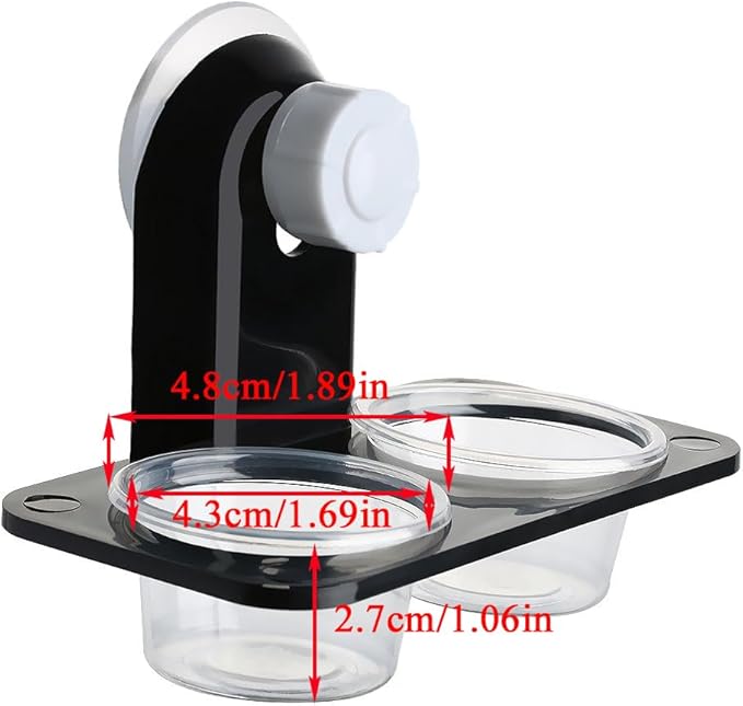 Reptiles Lizard Gecko Food Water Bowls Terrarium Breeding Feeders Box Feeding Bowl for Small Reptiles(White)