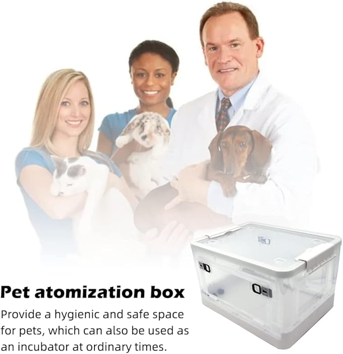 Pet incubator, atomizing box, cat atomizing box, dog atomizing box, kitten incubator, excluding atomizing equipment (55L)