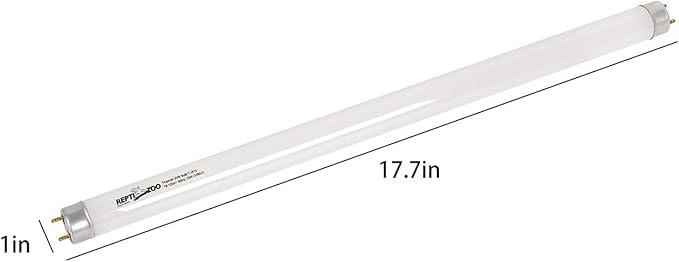 REPTI ZOO T8 Terrarium Reptile Fluorescent UVB T8 18 Inches 15W Compact Reptile Bulb Tropical Terrarium Lamp Tube