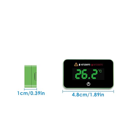 AquarMiracle Digital Aquarium Thermometer Fish Tank Thermometer Touch Screen Thermometer with LCD Display for Fish, Amphibians and Reptiles