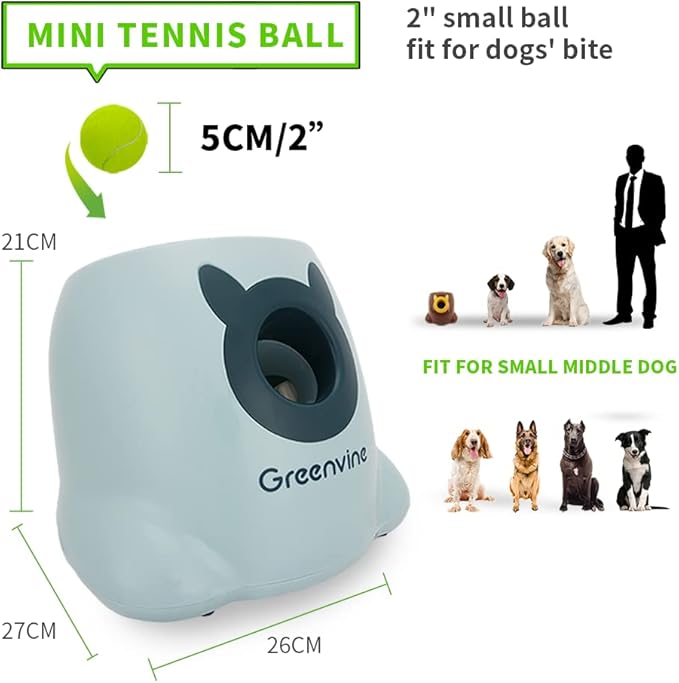 automatic dog ball launcher interactive ball thrower fetch it machine 6 balls included