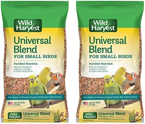 Wild Harvest Universal Blend for Small Birds, 10 lb Bag, Fortified Nutrition (Pack of 2)