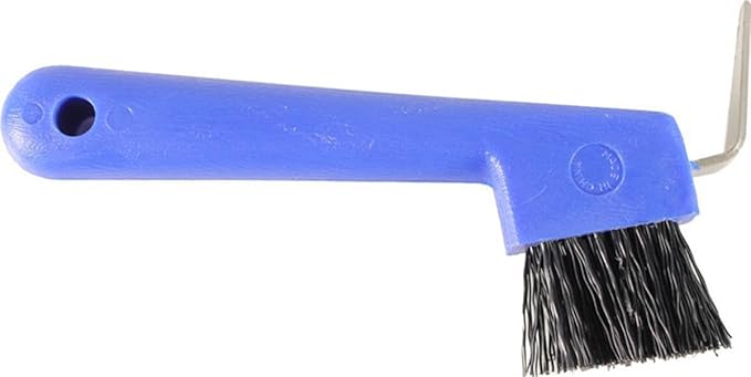 245852 267304 Hoof Pick with Brush, Blue, 7"
