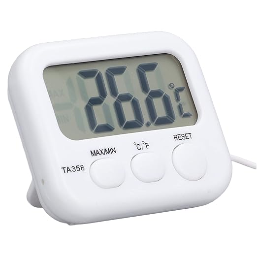 Water Thermometer, LCD Digital Display Temperature Measuring Tool for Fish Aquarium,-40~70℃