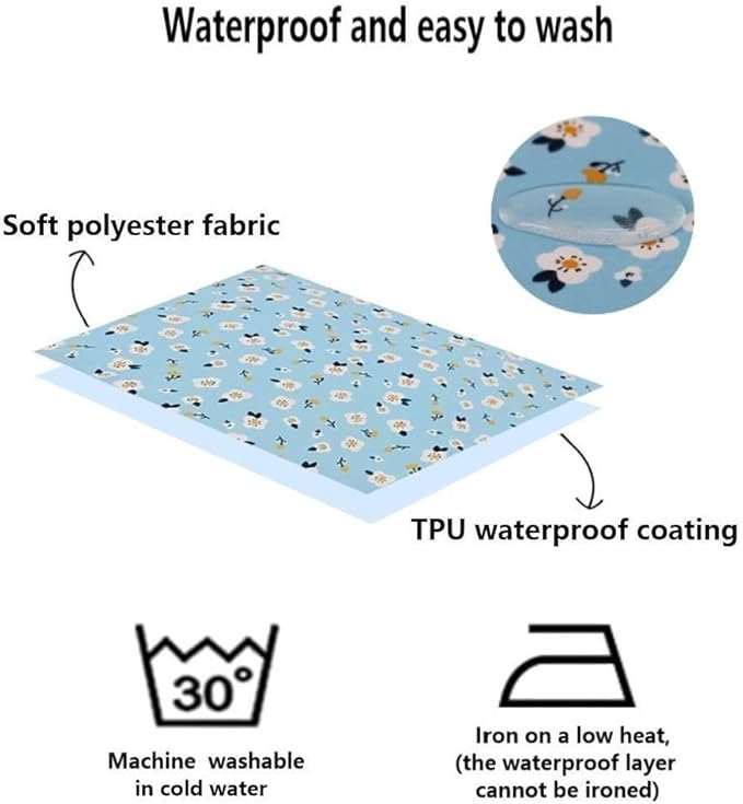 Dog Bed Cover with Elastic Band Waterproof Replacement Washable Plastic Slipcover 54 x 44 inch