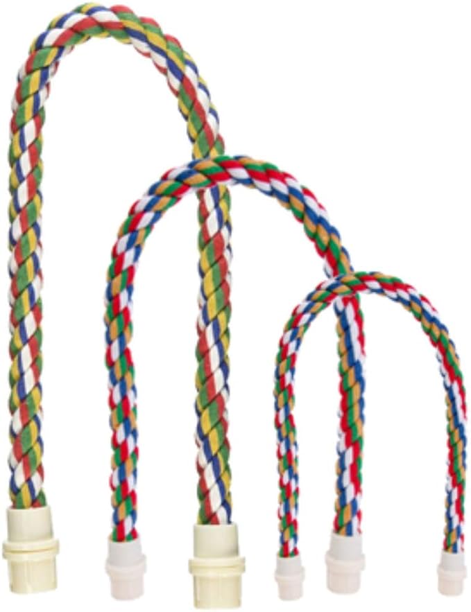 JW Pet Comfy Perch For Birds Flexible Multi-Color Rope, Large - 28" Length